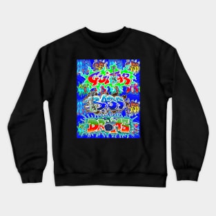 Guitar,Bass,Drums 1 by LowEndGraphics Crewneck Sweatshirt